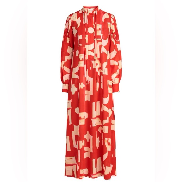 H&M STUDIO COLLECTION TRINNY WOODALL GEOMETRIC PATTERNED DRESS - Picture 3 of 10